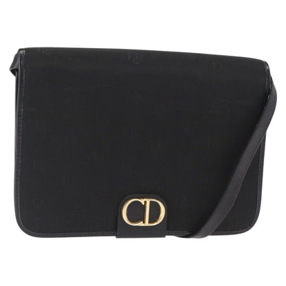 Christian Dior Vintage Shoulder Bag Nylon, BLACK, NYLON, Shoulder bag