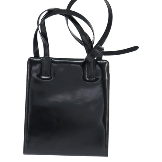 Salvatore Ferragamo Gancini handbag Patent leather, BLACK, PATENT_LEATHER, Handbag