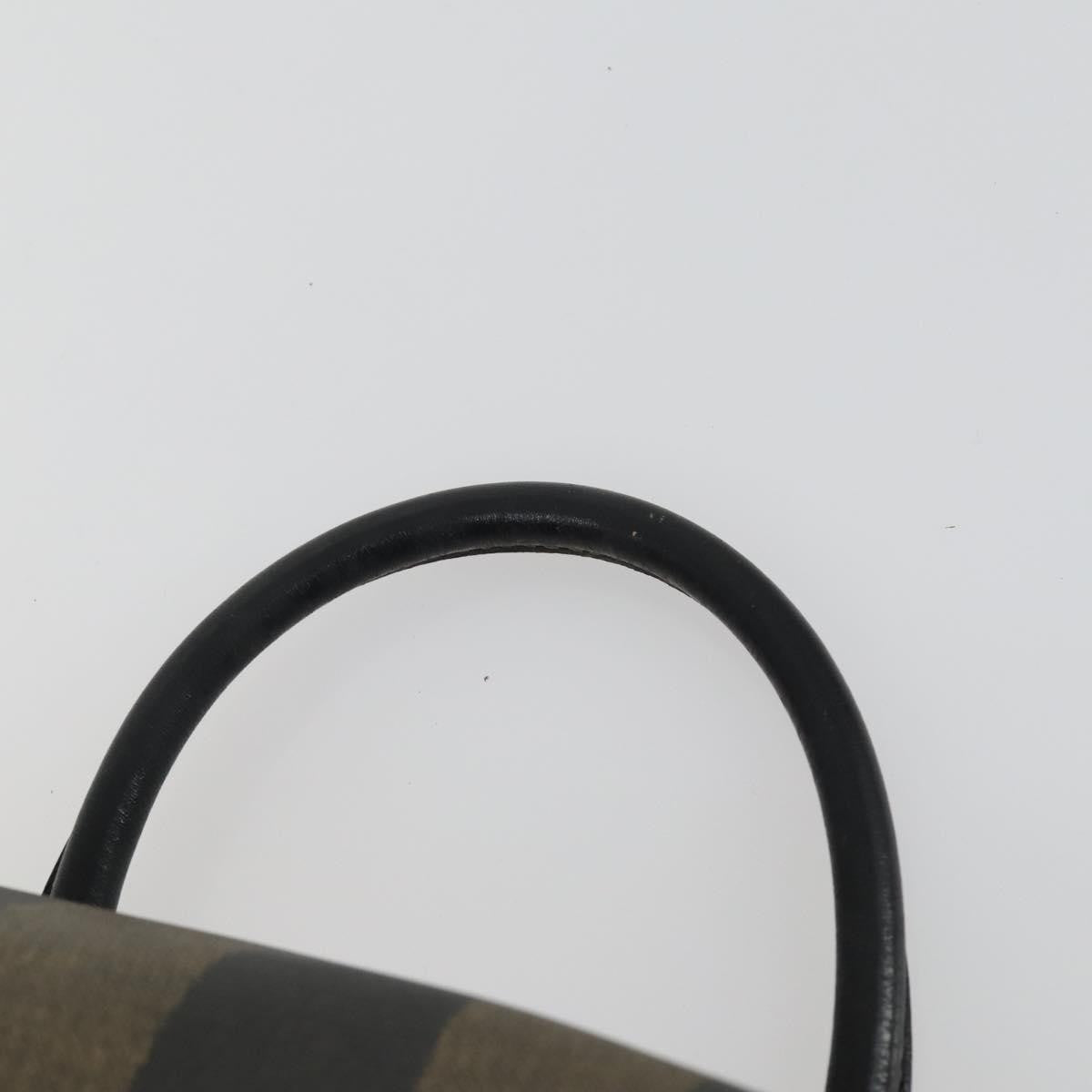 Fendi Pequin Front Pocket Backpack Coated Canvas, BROWN, PVC, Backpack