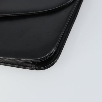 Christian Dior Vintage Chain Flap Shoulder Bag Leather, BLACK, LEATHER, Shoulder bag