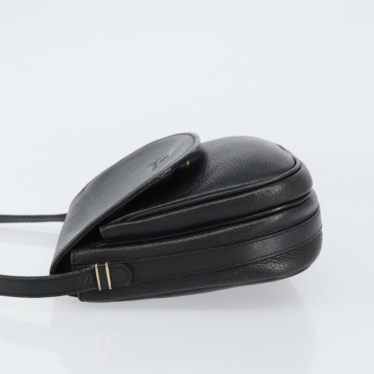 Burberry Vintage Shoulder Bag Leather, BLACK, LEATHER, Shoulder bag