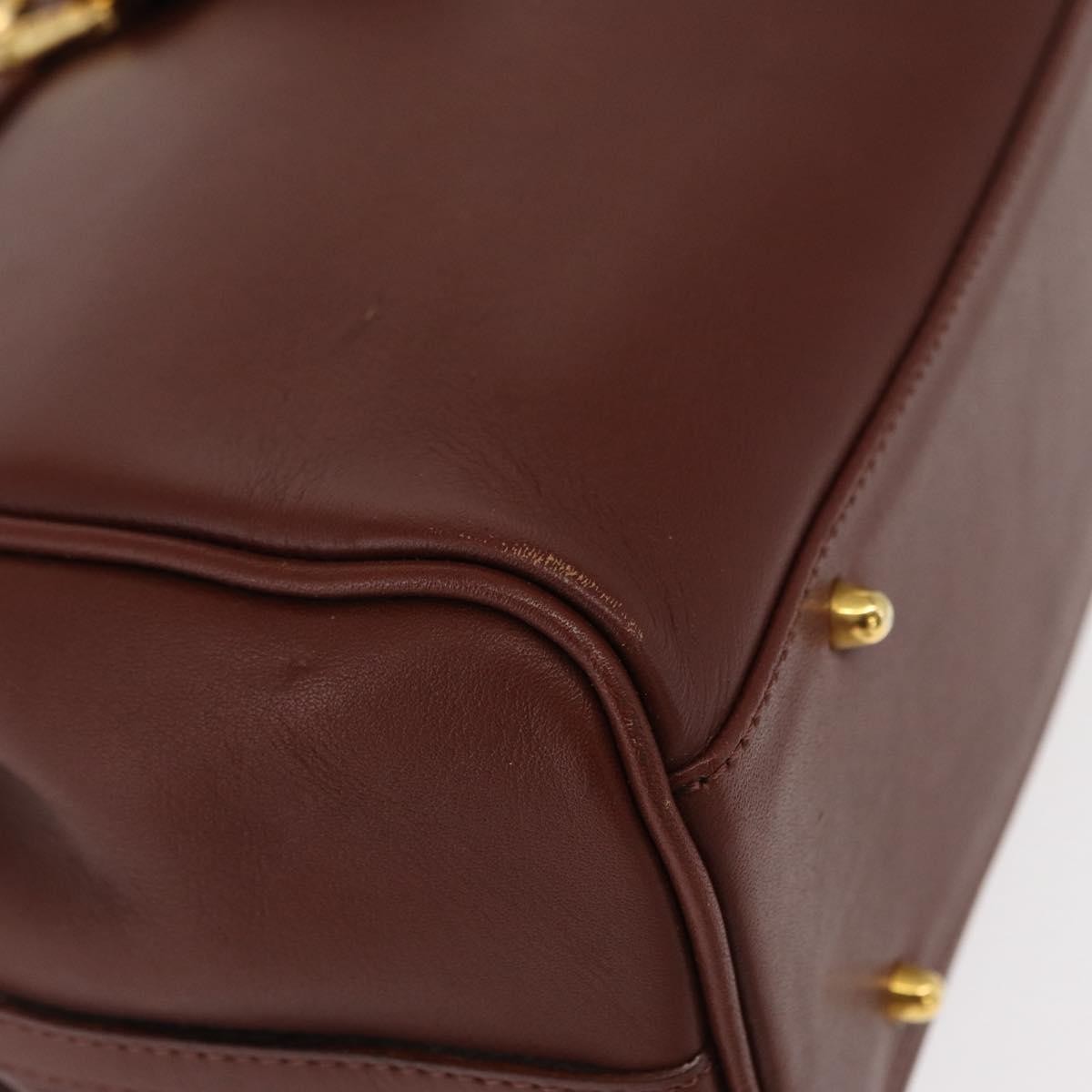 Valentino Garavani Vintage Handbag Leather, BURGUNDY, LEATHER, Handbag