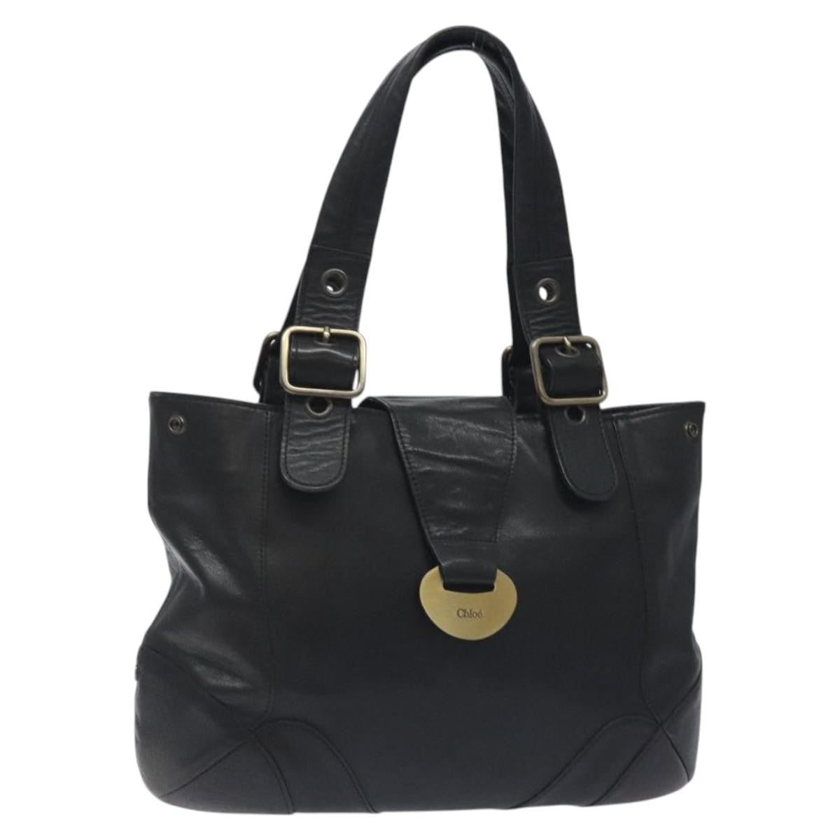 Chloe Vintage Tote bag Leather, BLACK, LEATHER, Tote bag