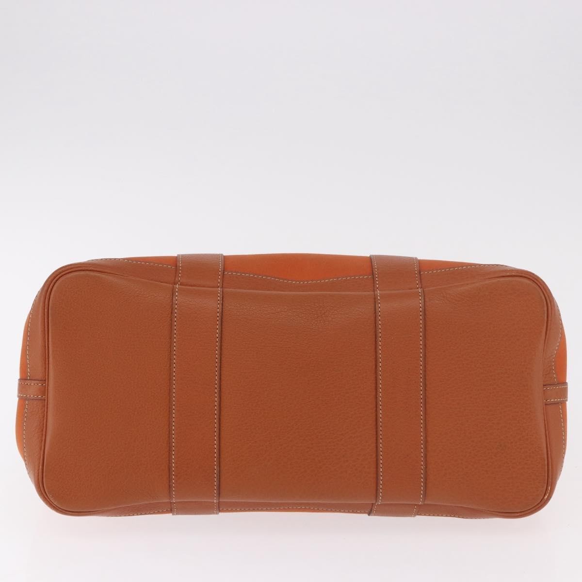 Hermes Garden Party Tote Toile and Leather, Orange, Canvas, Tote Bag