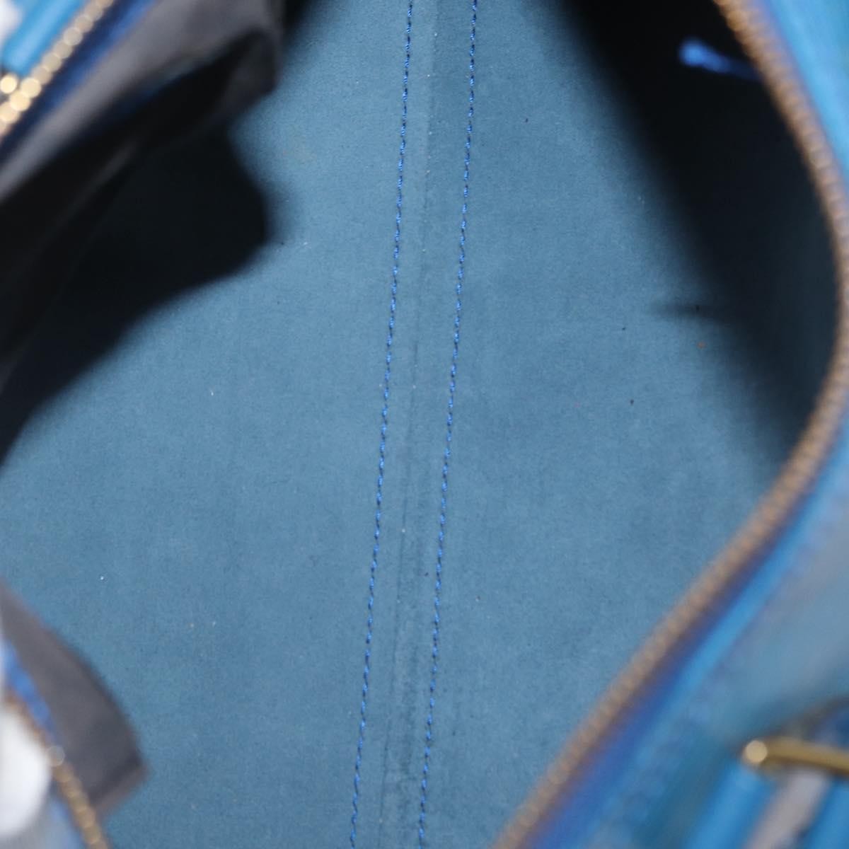 Louis Vuitton Speedy Handbag Epi Leather, BLUE, LEATHER, Handbag