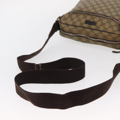 Gucci Front Zip Messenger GG Coated Canvas, BEIGE, CANVAS, Shoulder bag