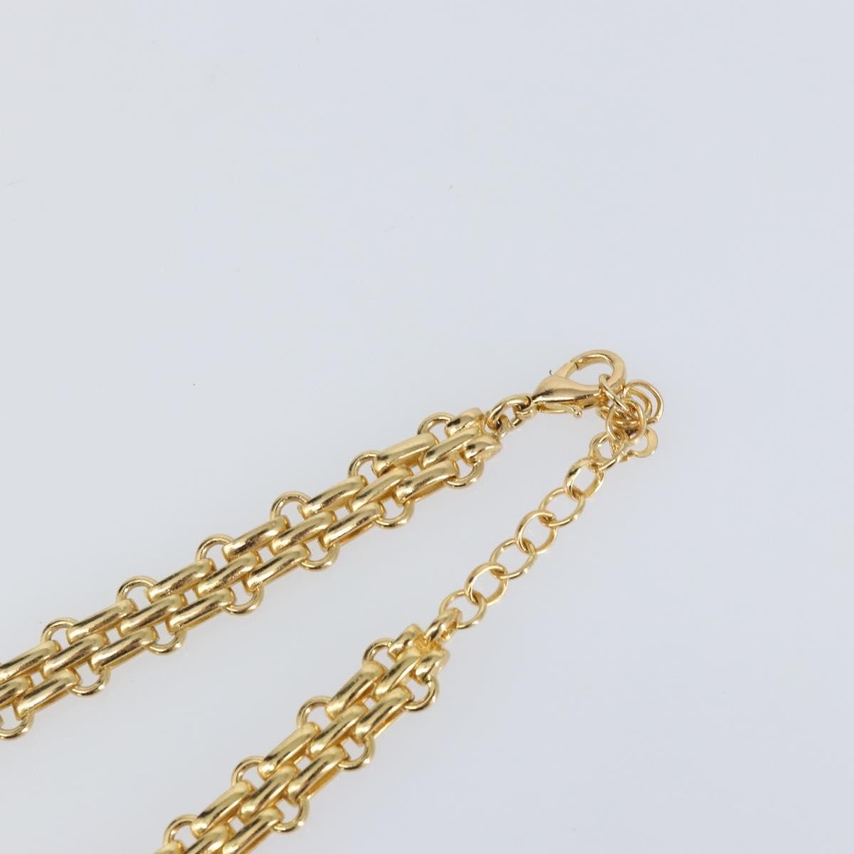 Christian Dior Vintage CD Clasp Chain Necklace Metal, GOLD, METAL, Necklace