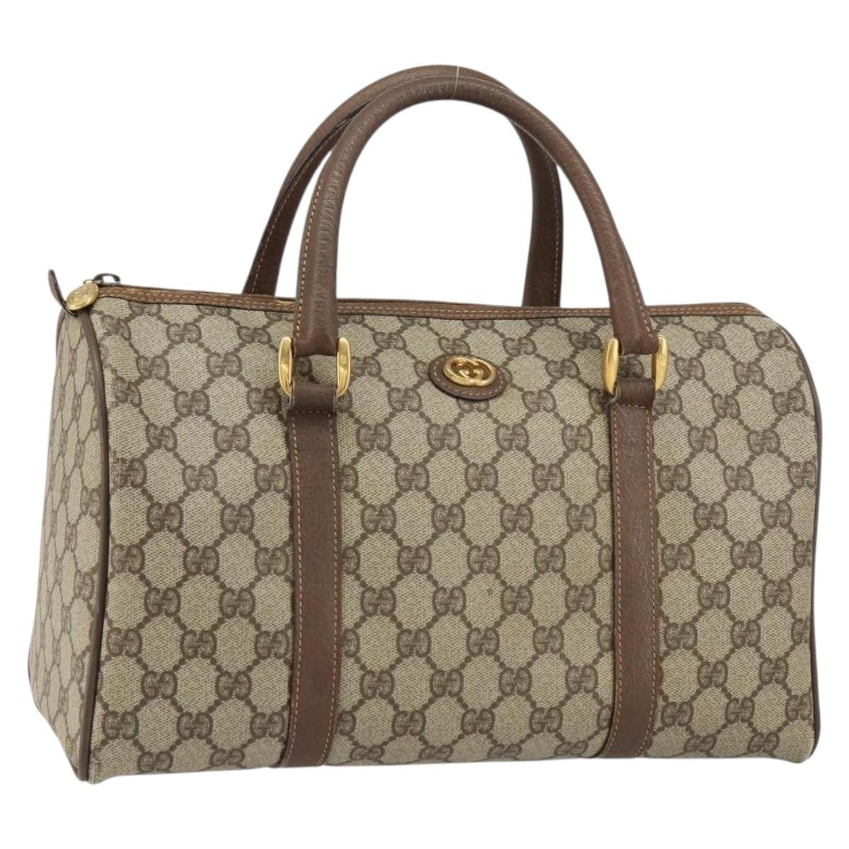 Gucci Vintage Duffle Bag GG Coated Canvas, BEIGE, CANVAS, Travel bag