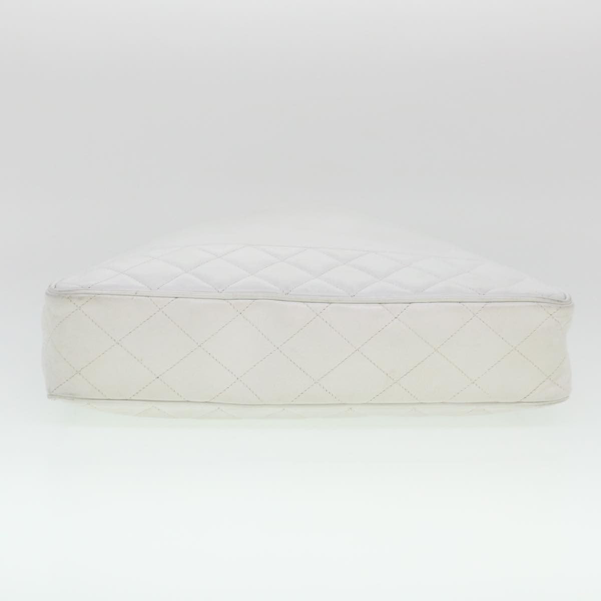 Chanel Vintage Shopping Tote Lambskin, WHITE, LEATHER, Shoulder bag