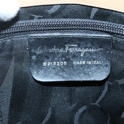 Salvatore Ferragamo Gancini Shoulder Bag Patent Leather, BEIGE, PATENT_LEATHER, Shoulder bag