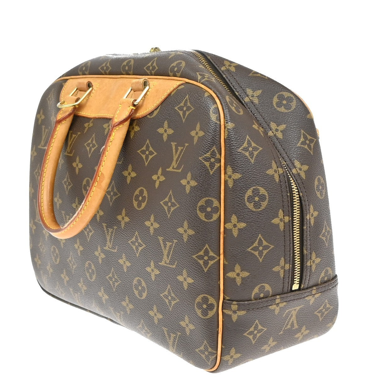 Louis Vuitton Deauville Handbag Monogram Canvas, BROWN, CANVAS, Handbag