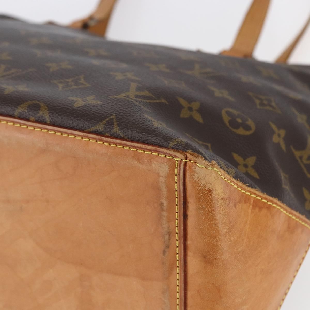 Louis Vuitton Cabas Mezzo Monogram Canvas, BROWN, CANVAS, Tote bag