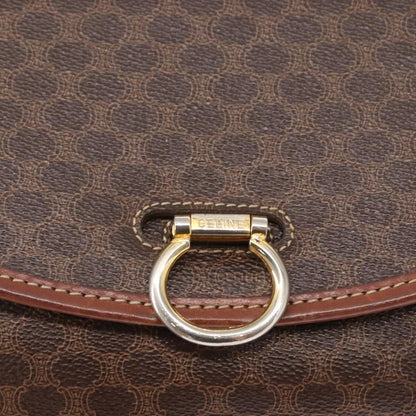 Celine Vintage Macadam Shoulder Bag Canvas, BROWN, CANVAS, Shoulder bag