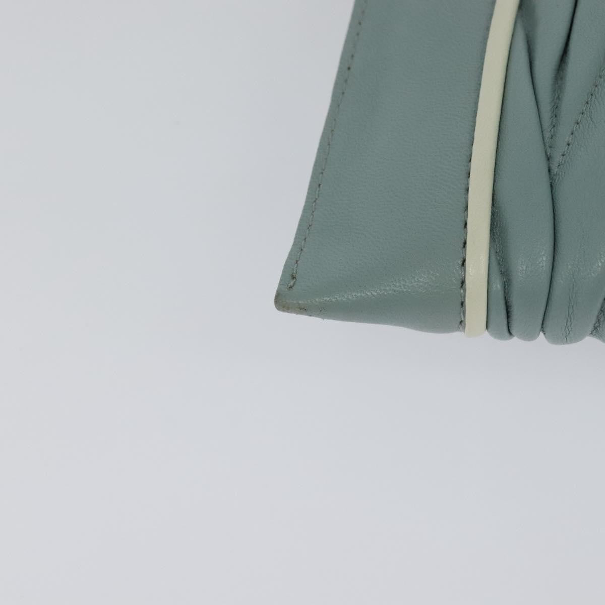 Miu Miu Madras Chain Clutch Matelasse Leather with Glitter, BLUE, LEATHER, Shoulder bag