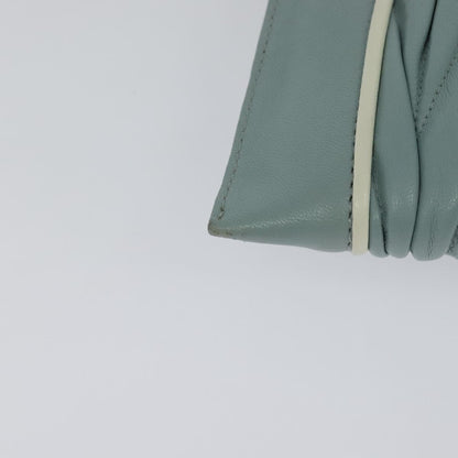 Miu Miu Madras Chain Clutch Matelasse Leather with Glitter, BLUE, LEATHER, Shoulder bag