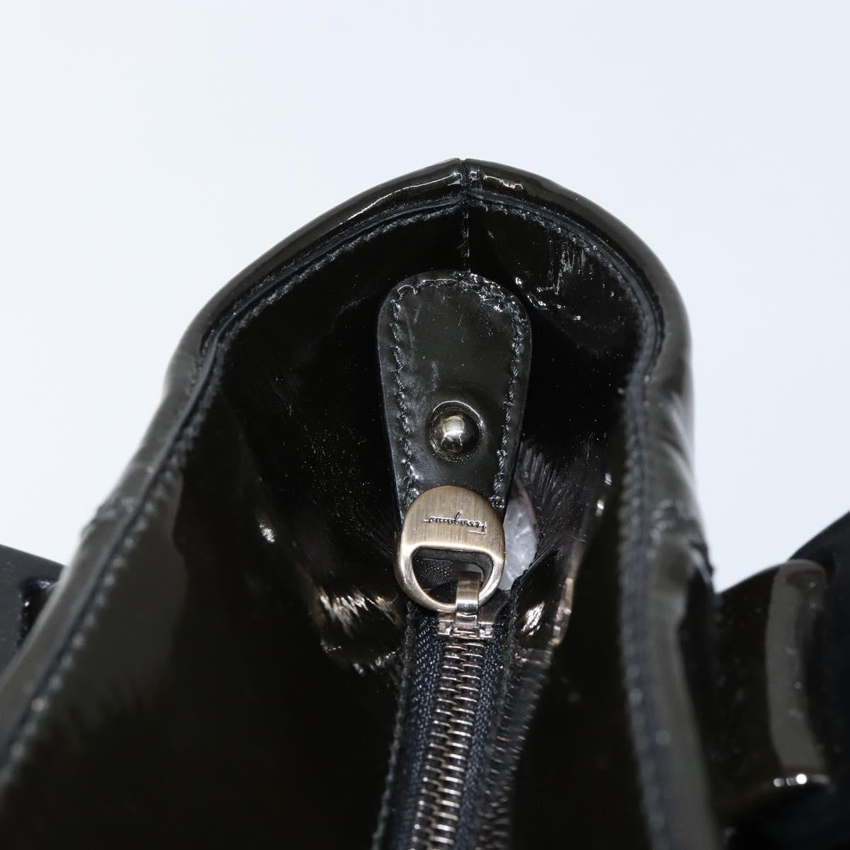 Salvatore Ferragamo Vintage Tote bag Patent Leather, BLACK, PATENT_LEATHER, Tote bag