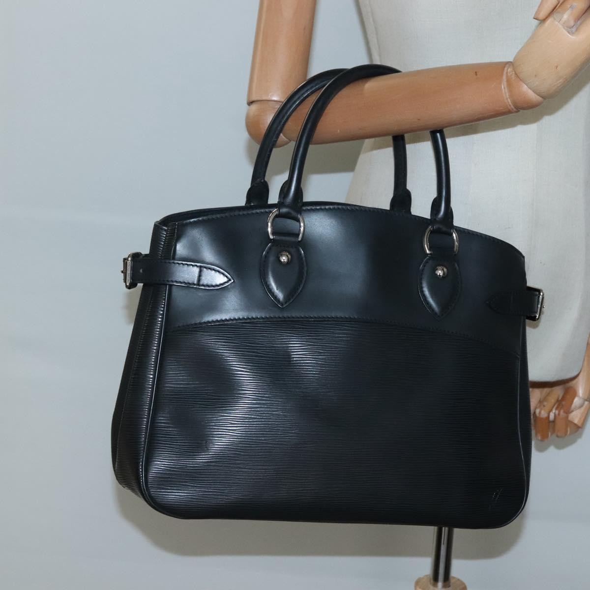 Louis Vuitton Passy Tote Epi Leather, BLACK, LEATHER, Tote bag