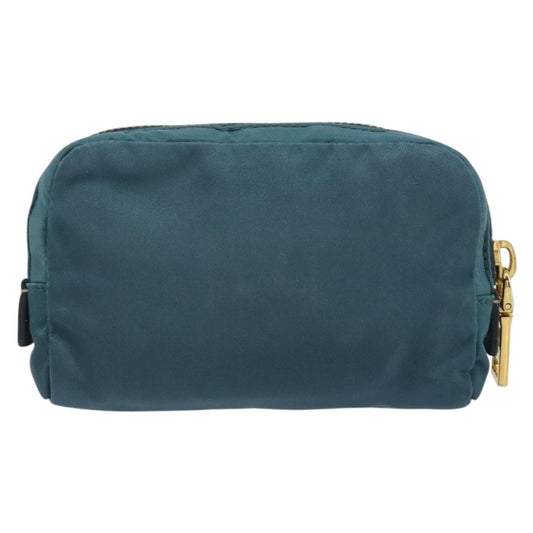 Prada Zip Around Pouch Tessuto, BLUE, NYLON, Clutche & pouche