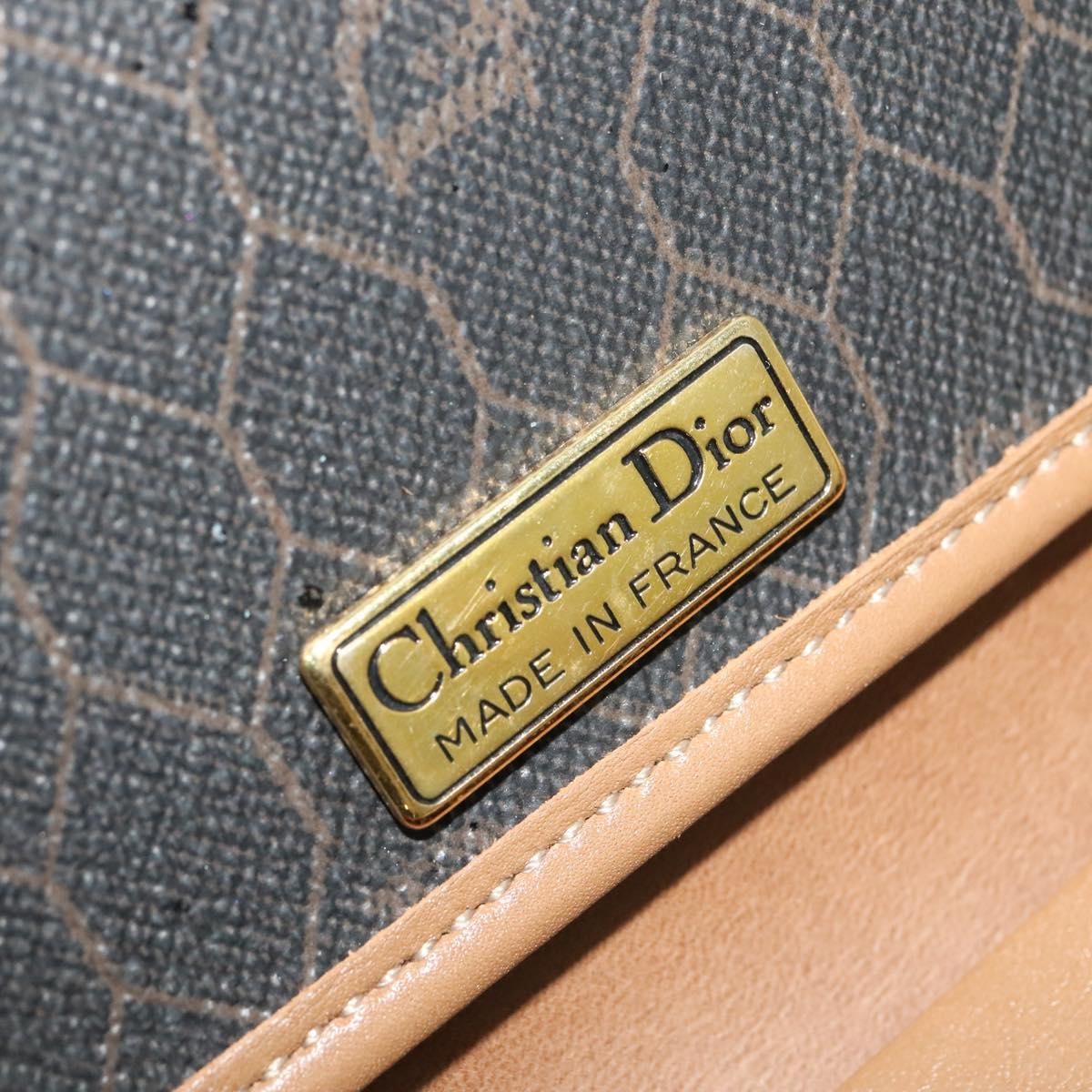 Christian Dior Vintage Honeycomb chain Canvas, BLACK, CANVAS, Handbag