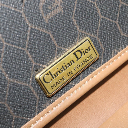 Christian Dior Vintage Honeycomb chain Canvas, BLACK, CANVAS, Handbag