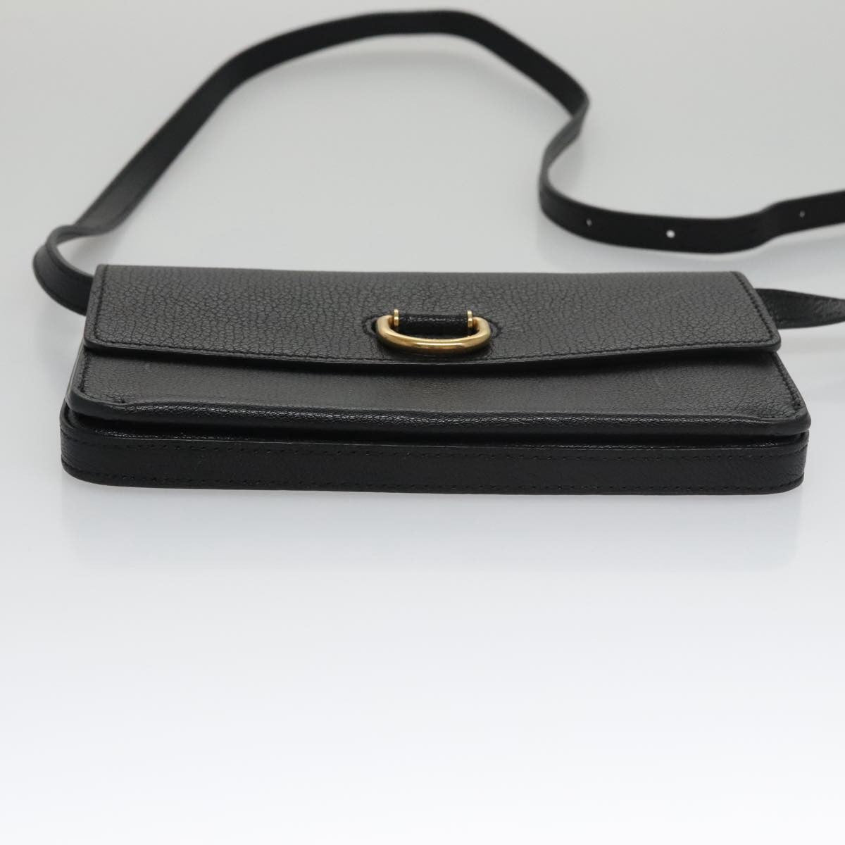 Burberry D-Ring Shoulder Bag Leather, BLACK, LEATHER, Shoulder bag