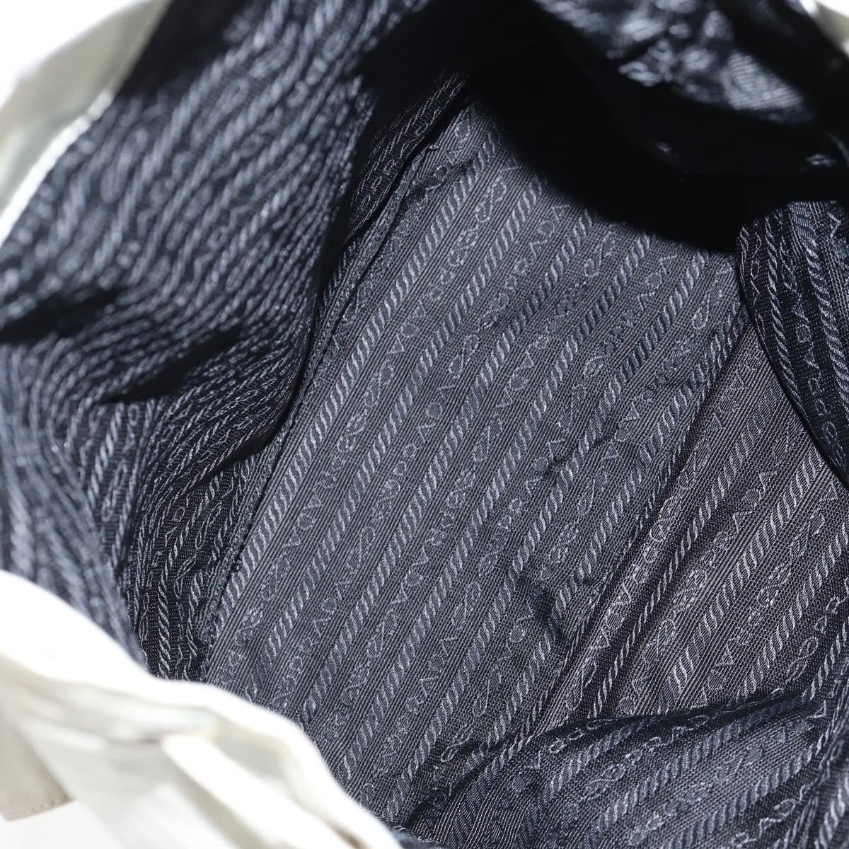 Prada Double Pocket Backpack Chain Shoulder Bag Re-Nylon, GRAY, NYLON, Backpack