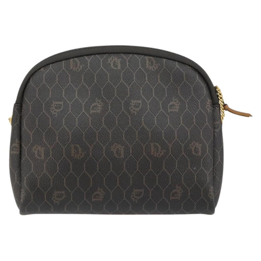 Christian Dior Vintage Honeycomb chain Canvas, BLACK, CANVAS, Shoulder bag