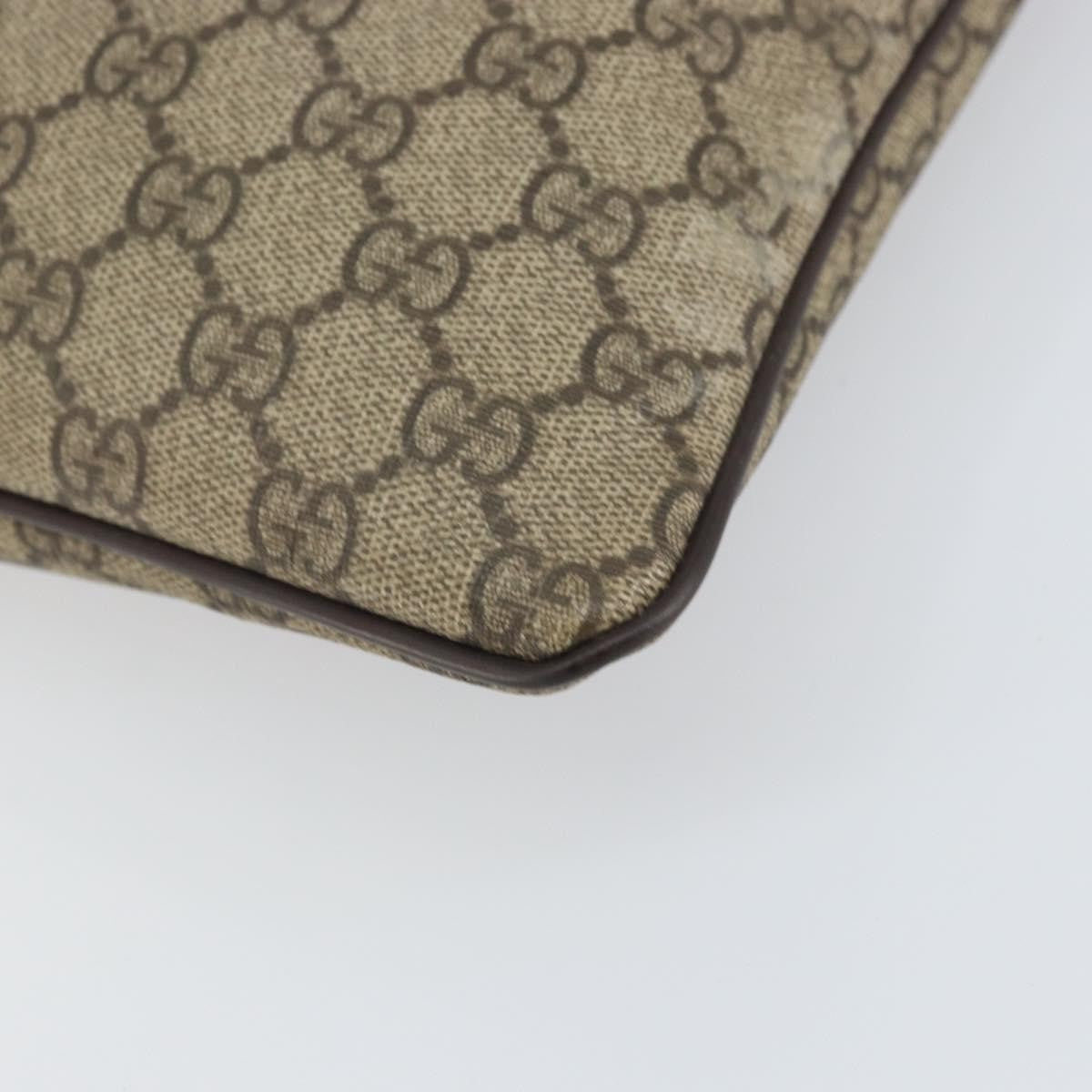 Gucci Zip Top Messenger Bag GG Coated Canvas, BEIGE, PVC, Shoulder bag