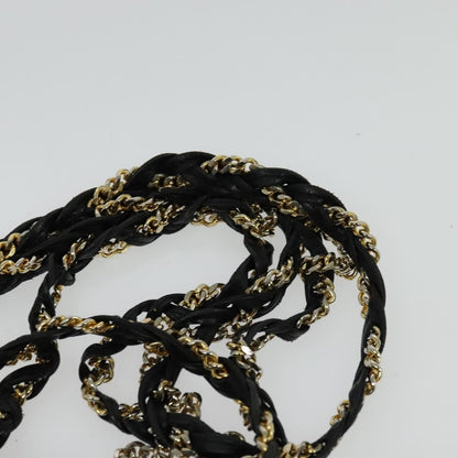 Bally Vintage Chain Shoulder Bag Quilted Leather, BLACK, LEATHER, Shoulder bag