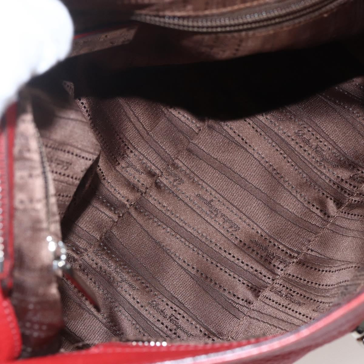 Salvatore Ferragamo Sofia Satchel Grainy Leather, RED, LEATHER, Handbag