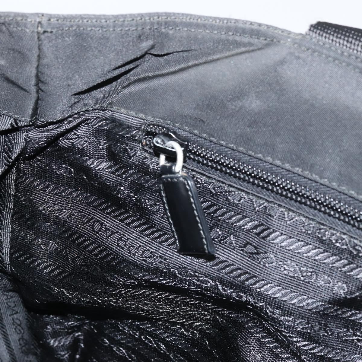 Prada Vintage Zip Tote Tessuto, BLACK, NYLON, Tote bag