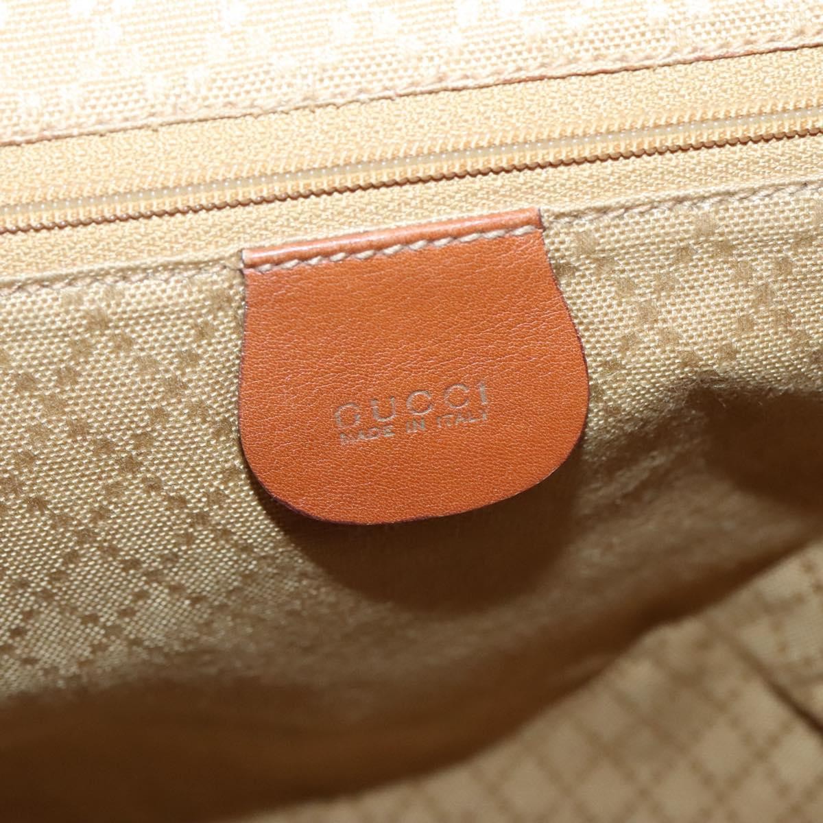 Gucci Vintage Bamboo Backpack Leather, BROWN, LEATHER, Backpack