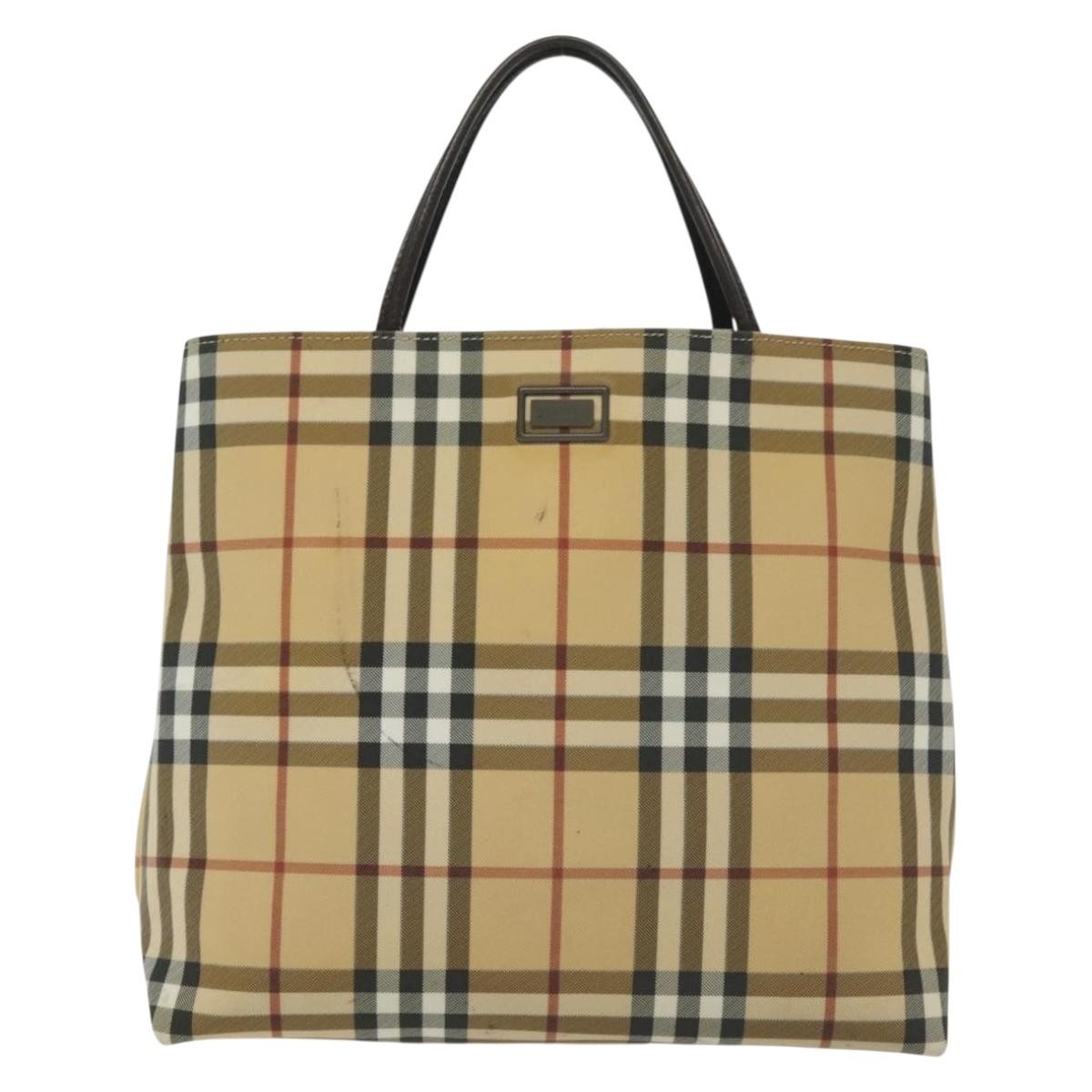 Burberry Nova Check Tote canvas check pattern, BEIGE, PVC, Tote bag