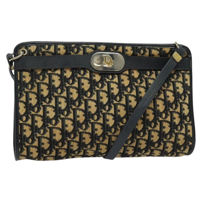 Christian Dior Vintage Trotter Crossbody Bag Canvas, BROWN, CANVAS, Shoulder bag