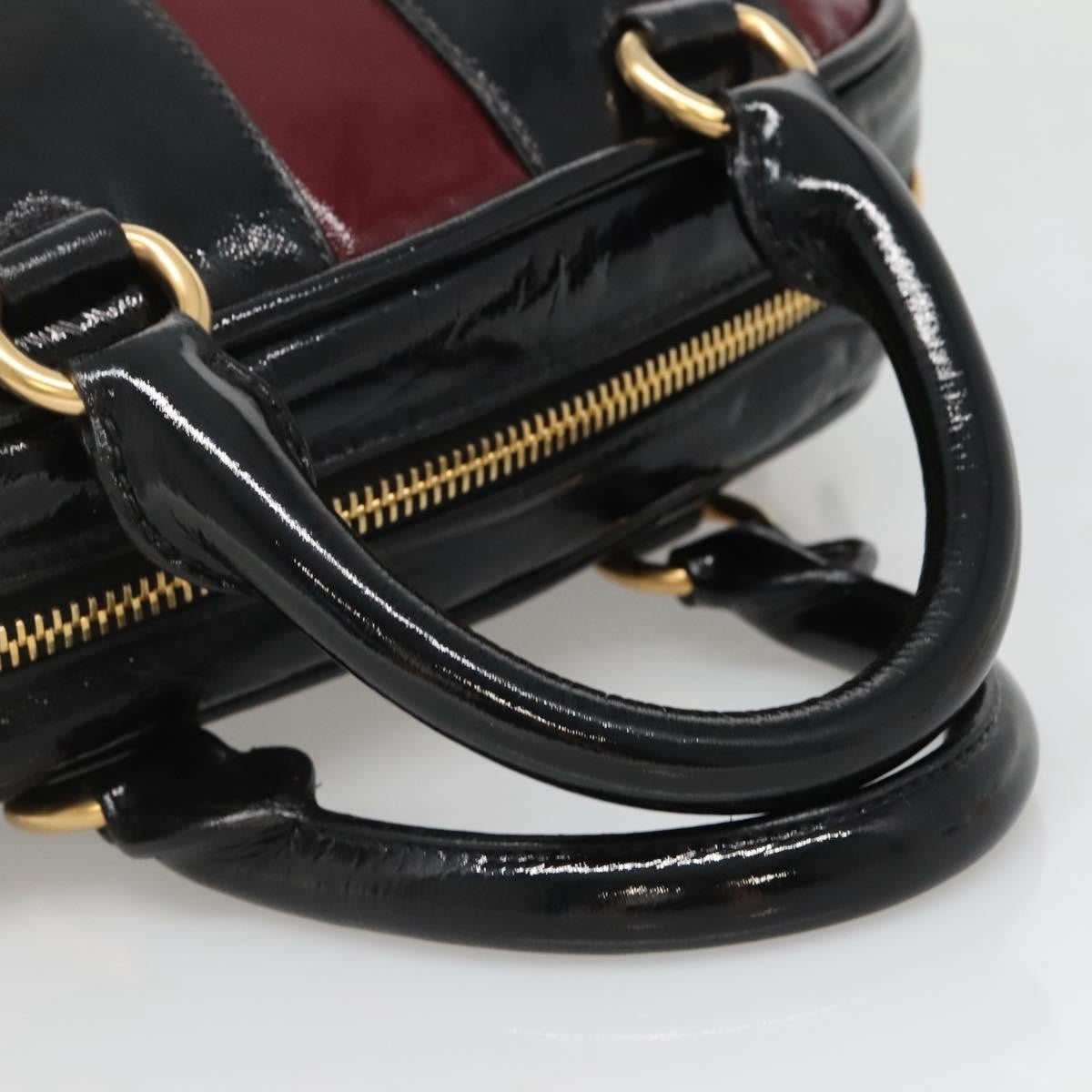 Miu Miu Convertible Satchel Bag Leather, BLACK, PATENT_LEATHER, Handbag