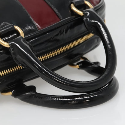 Miu Miu Convertible Satchel Bag Leather, BLACK, PATENT_LEATHER, Handbag
