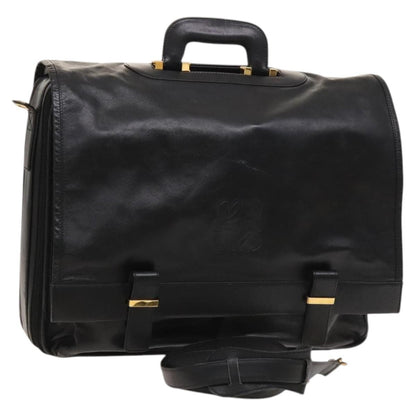 Loewe Anagram Business Leather, BLACK, LEATHER, Briefcase