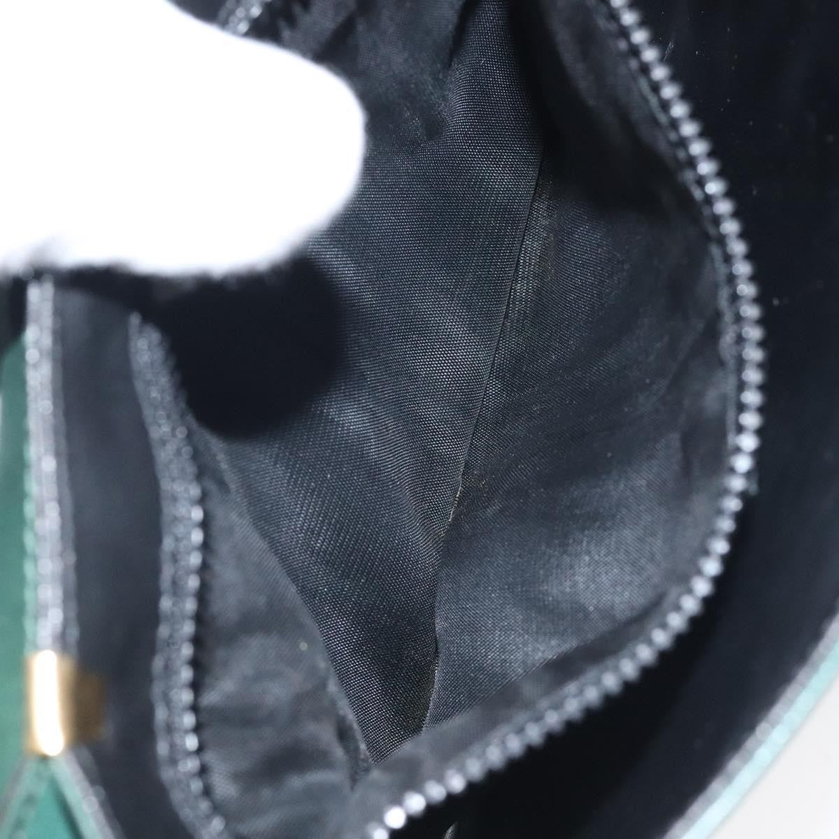 Celine Vintage Triomphe Flap Bag Leather, GREEN, LEATHER, Shoulder bag