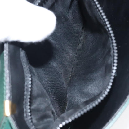 Celine Vintage Triomphe Flap Bag Leather, GREEN, LEATHER, Shoulder bag