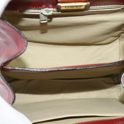Loewe Anagram handbag Leather, RED, LEATHER, Handbag