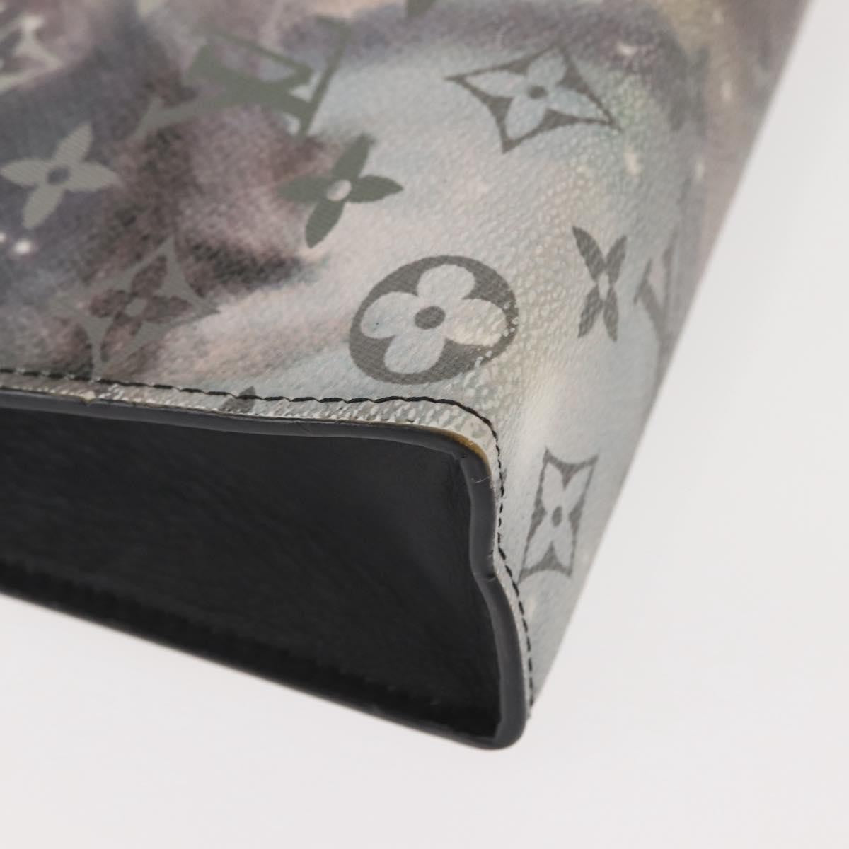 Louis Vuitton Pochette Voyage Monogram Eclipse Canvas, GRAY, CANVAS, Clutche & pouche