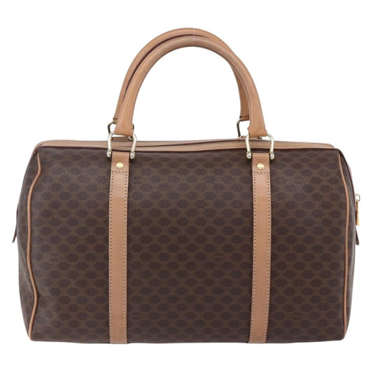 Celine Vintage Macadam Boston bag Canvas, BROWN, CANVAS, Handbag