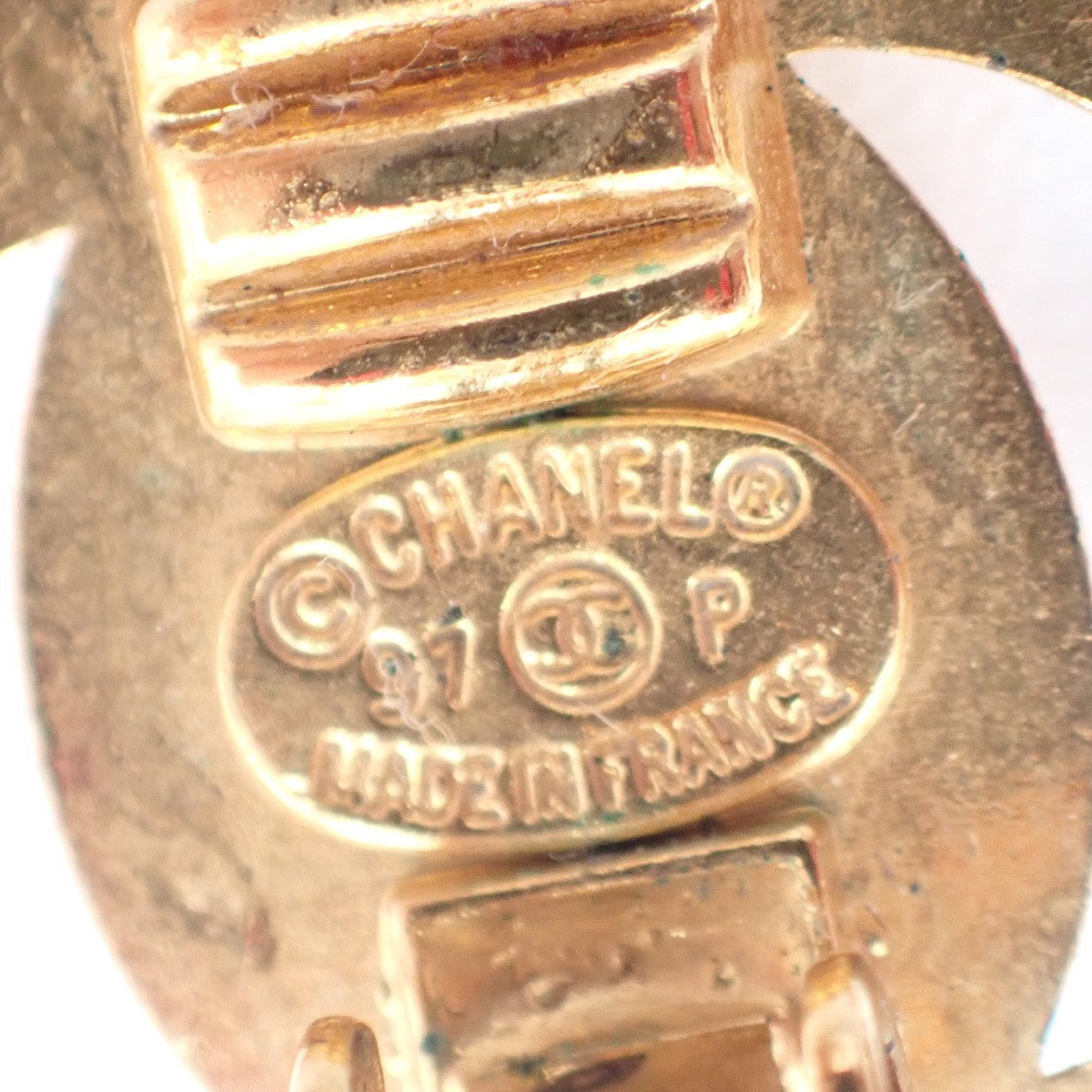 Chanel CC Button Clip-On Earrings Metal, Gold, Gold Plated, Earrings