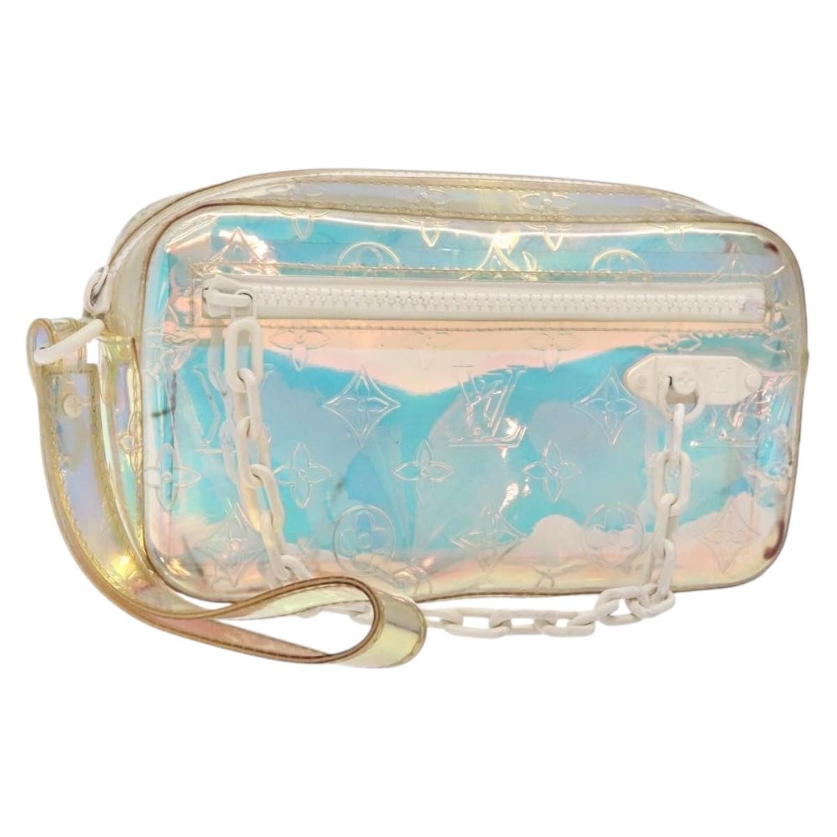 Louis Vuitton Pochette Volga Limited Edition Monogram Prism PVC, SILVER, PVC, Clutche & pouche