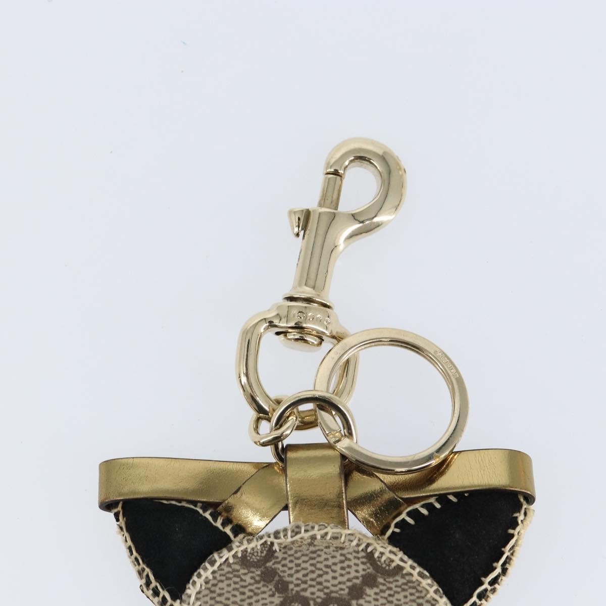 Gucci Dog Keychain GG Coated Canvas, BEIGE, CANVAS, Charms and Keychains