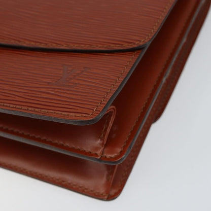 Louis Vuitton Grenelle Shoulder Bag Epi Leather, BROWN, LEATHER, Shoulder bag