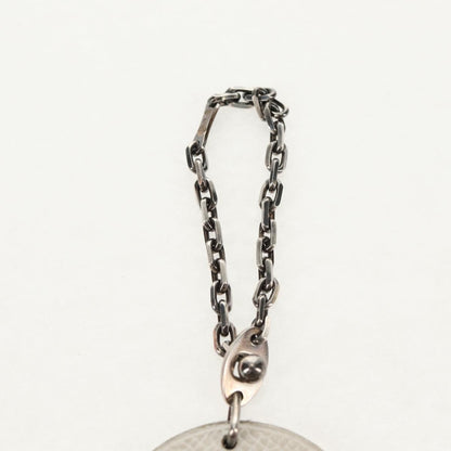 Hermes Breloque Bag Charm Metal, WHITE, LEATHER, Charms and Keychains