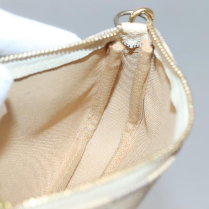 Louis Vuitton Pochette Accessoires Damier, WHITE, CANVAS, Clutche & pouche