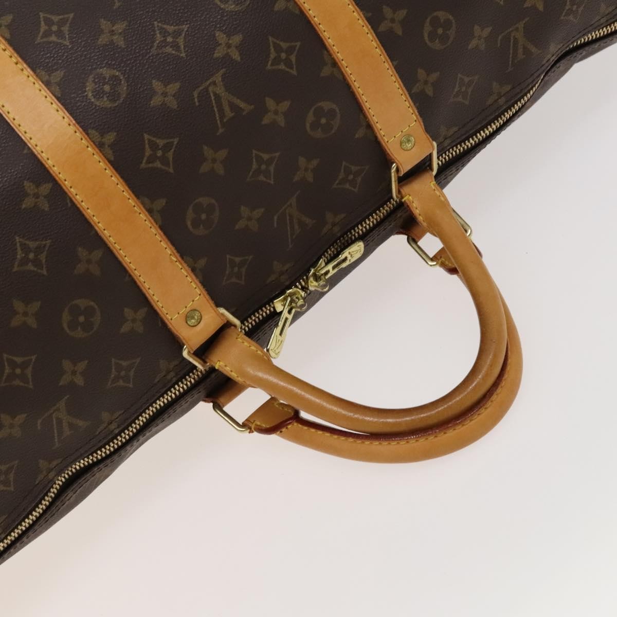 Louis Vuitton Keepall Bag Monogram Canvas, BROWN, CANVAS, Travel bag