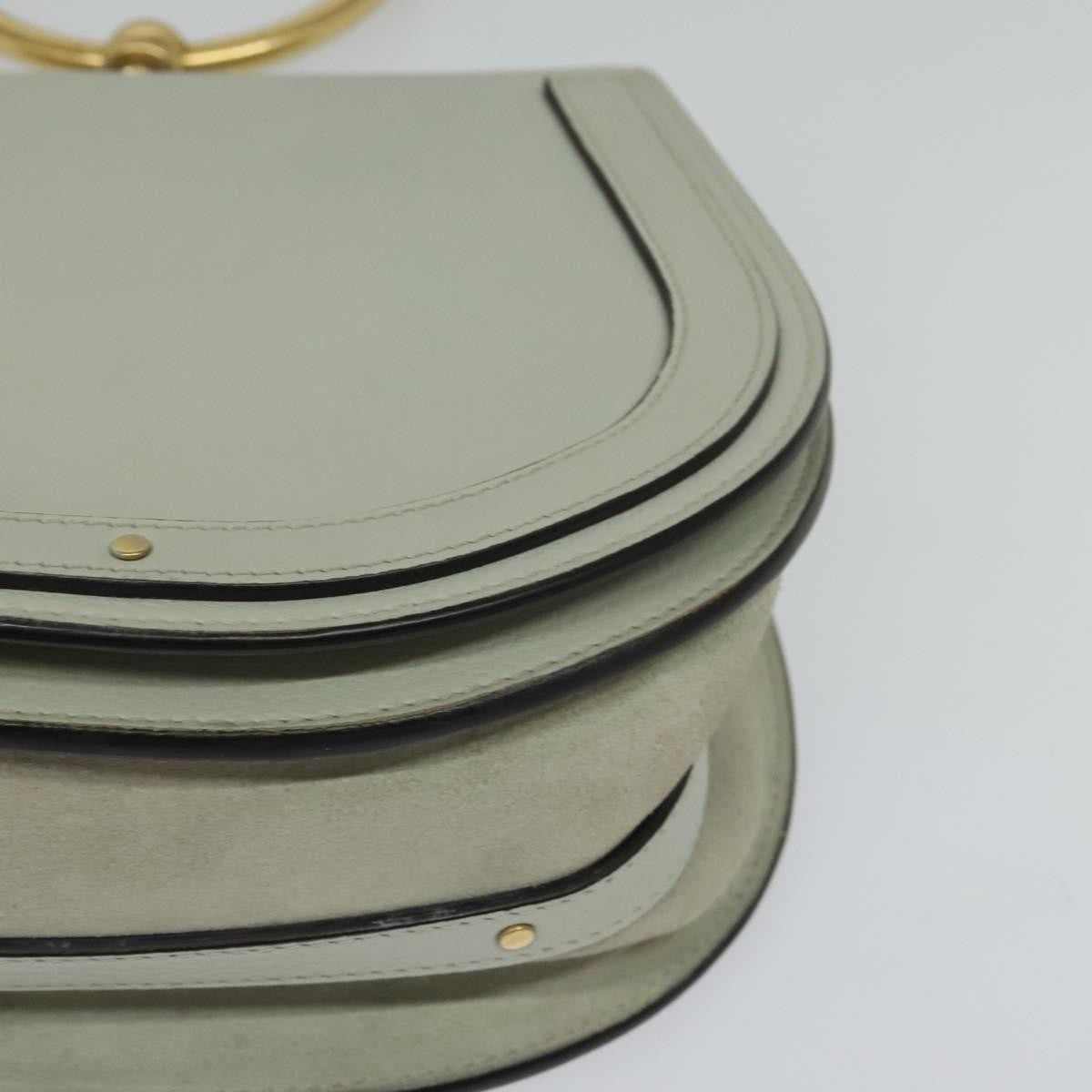 Chloe Nile Crossbody Bag Leather, GRAY, LEATHER, Crossbody bag